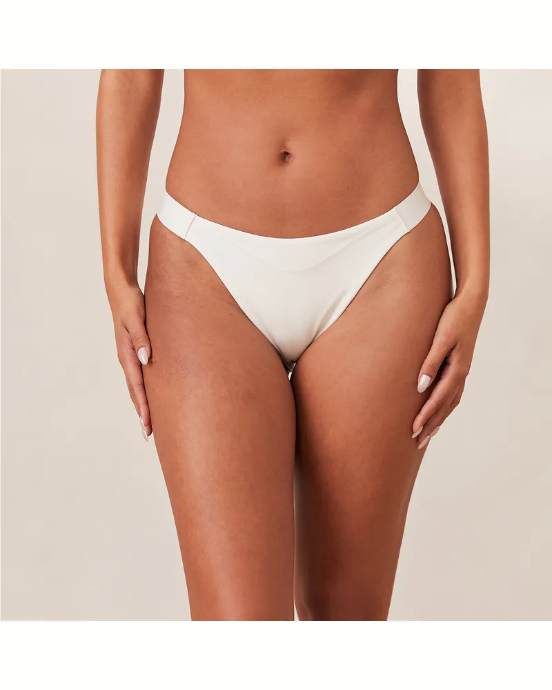 Lounge Ribbed Mindful Slip - Weiß White