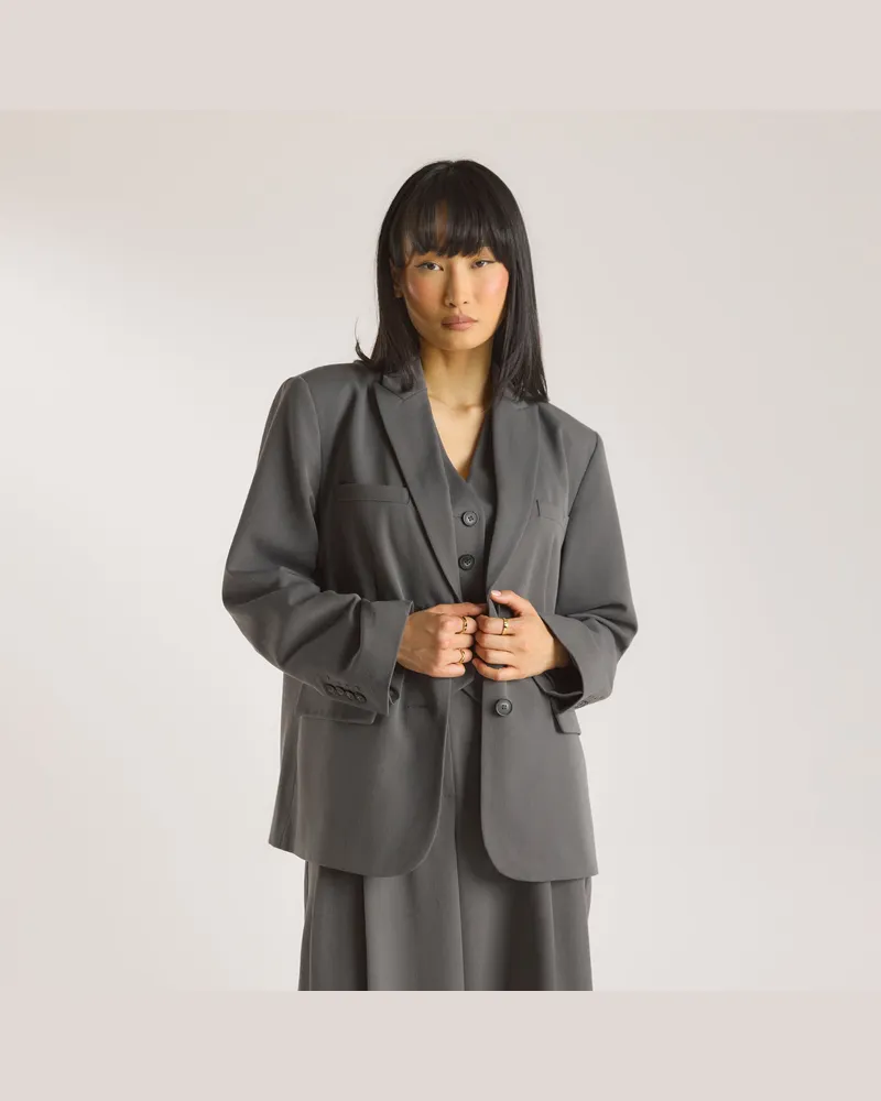 Lounge Übergroßer Blazer - Anthrazit Charcoal