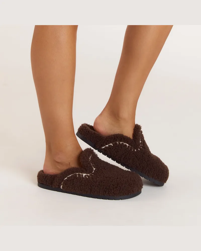 Lounge Anya Mule-Hausschuhe - Schokolade Brown