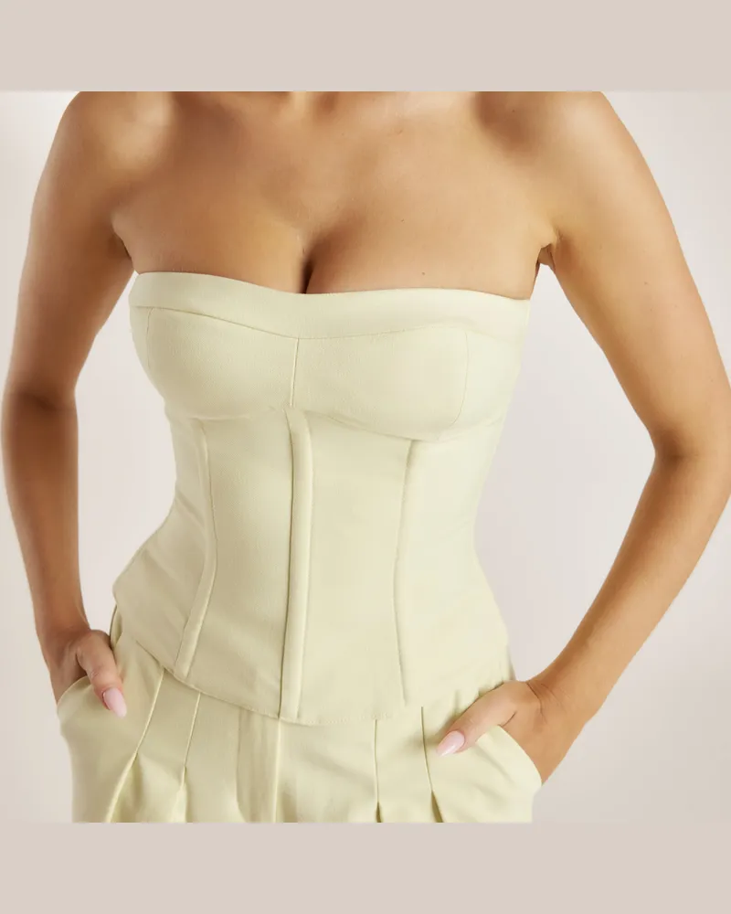 Lounge Bandeau Korsett-Oberteil - Buttermilch Buttermilk