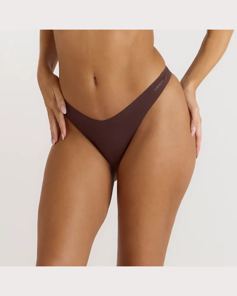 Lounge Nahtloser String - Schokolade Brown