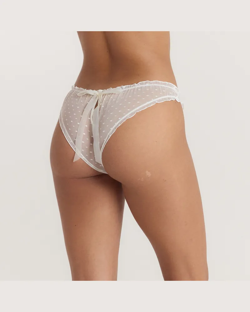 Lounge Polka Dot Brazilian Slip - Weiss Weiss