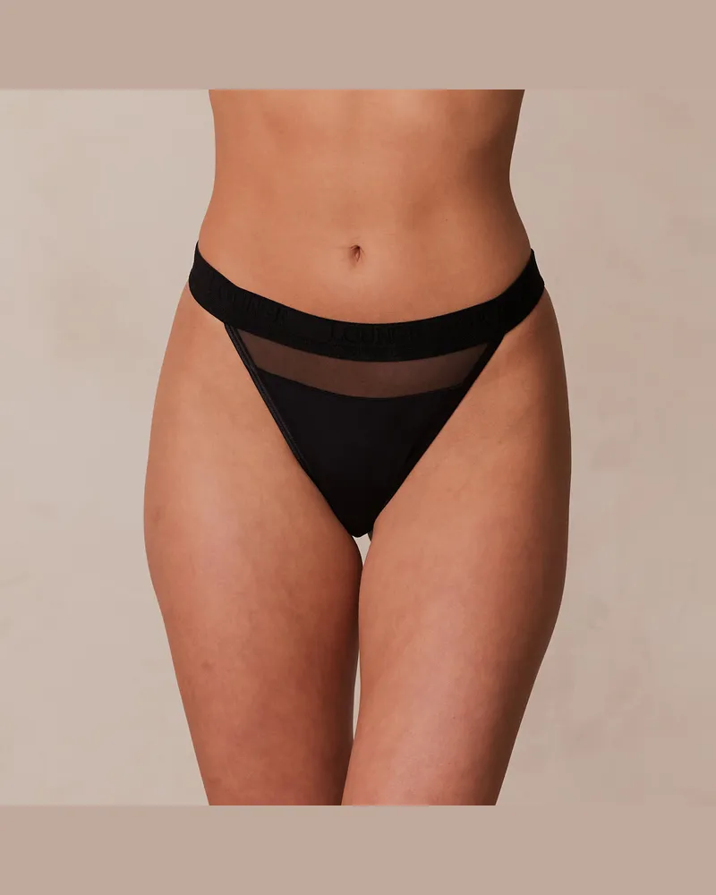 Lounge Mesh String - Schwarz Black