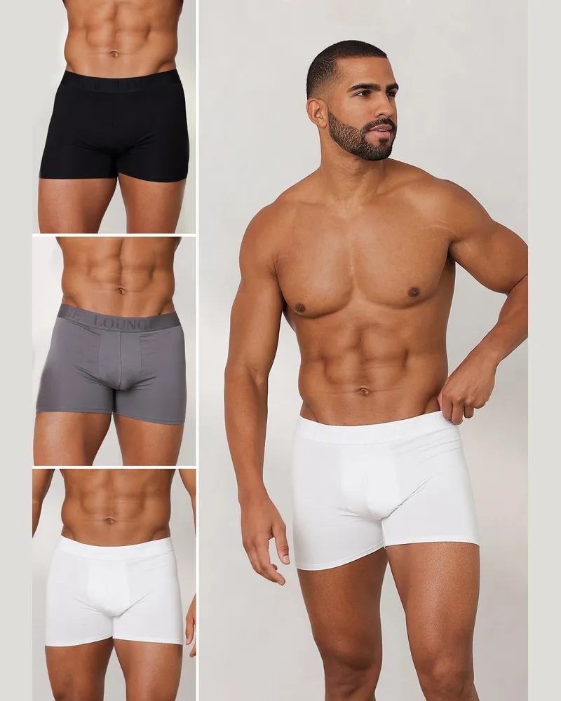 Lounge Luxe Herren-Boxer (3er Paket) - Multipack White