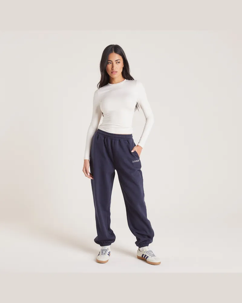 Lounge Jogginghose mit Bündchen - Tintenblau Blue