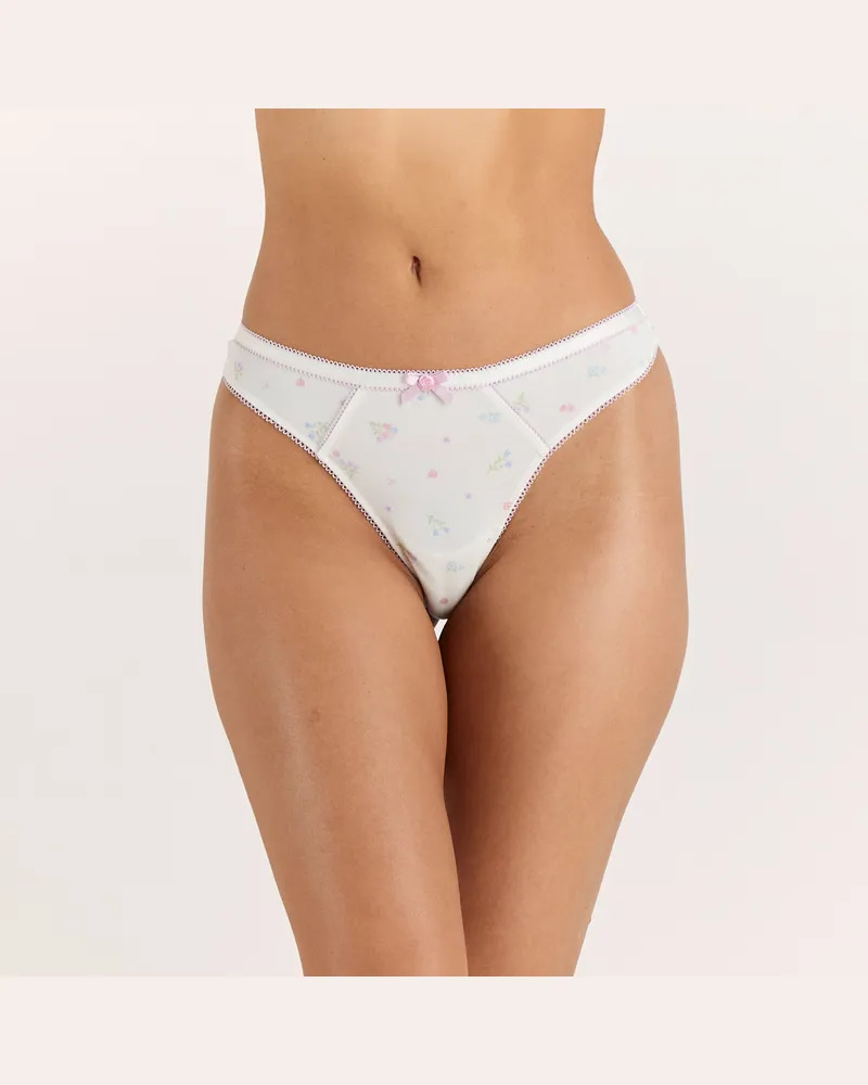 Lounge Rosie String - Florales Weiß White