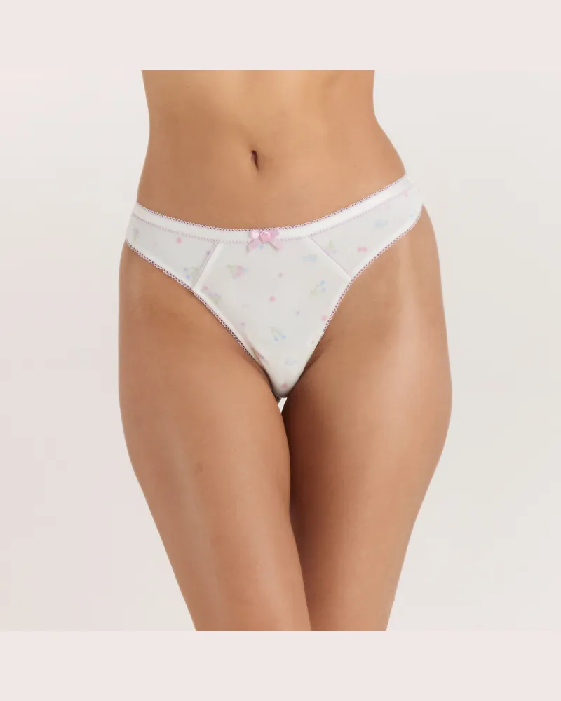 Lounge Rosie String - Florales Weiß White