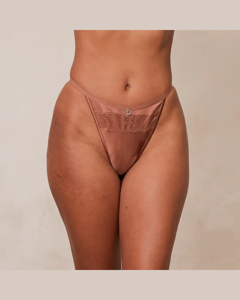 Lounge Soft Satin String - Mokka Mocha