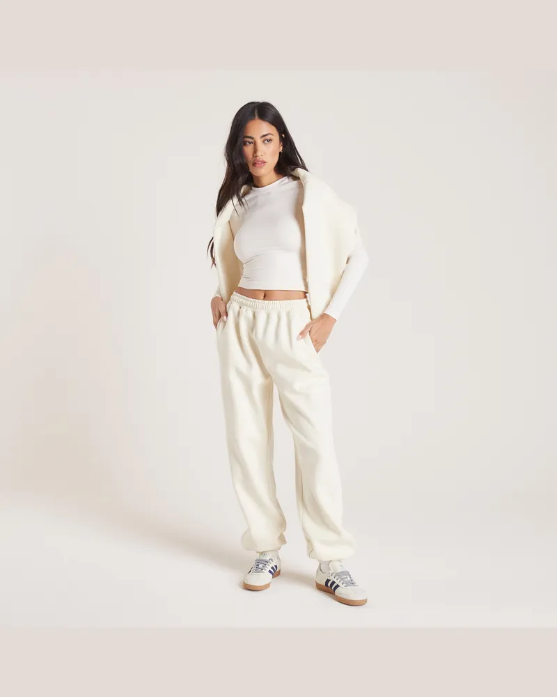 Lounge Jogginghose mit Bündchen - Tofu Cream