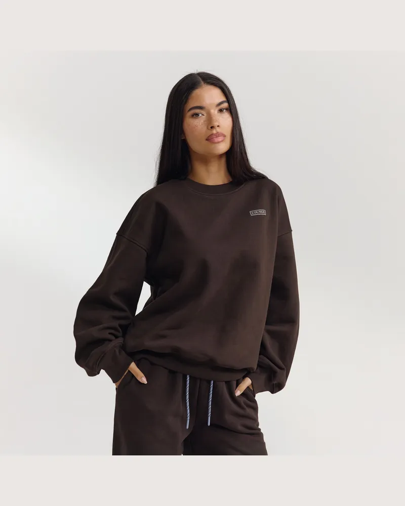 Lounge Oversized Pullover - Dunkle Schokolade Brown