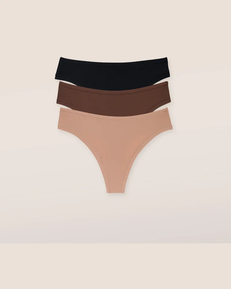 Lounge Nude String (3er Paket) - Multi Multi