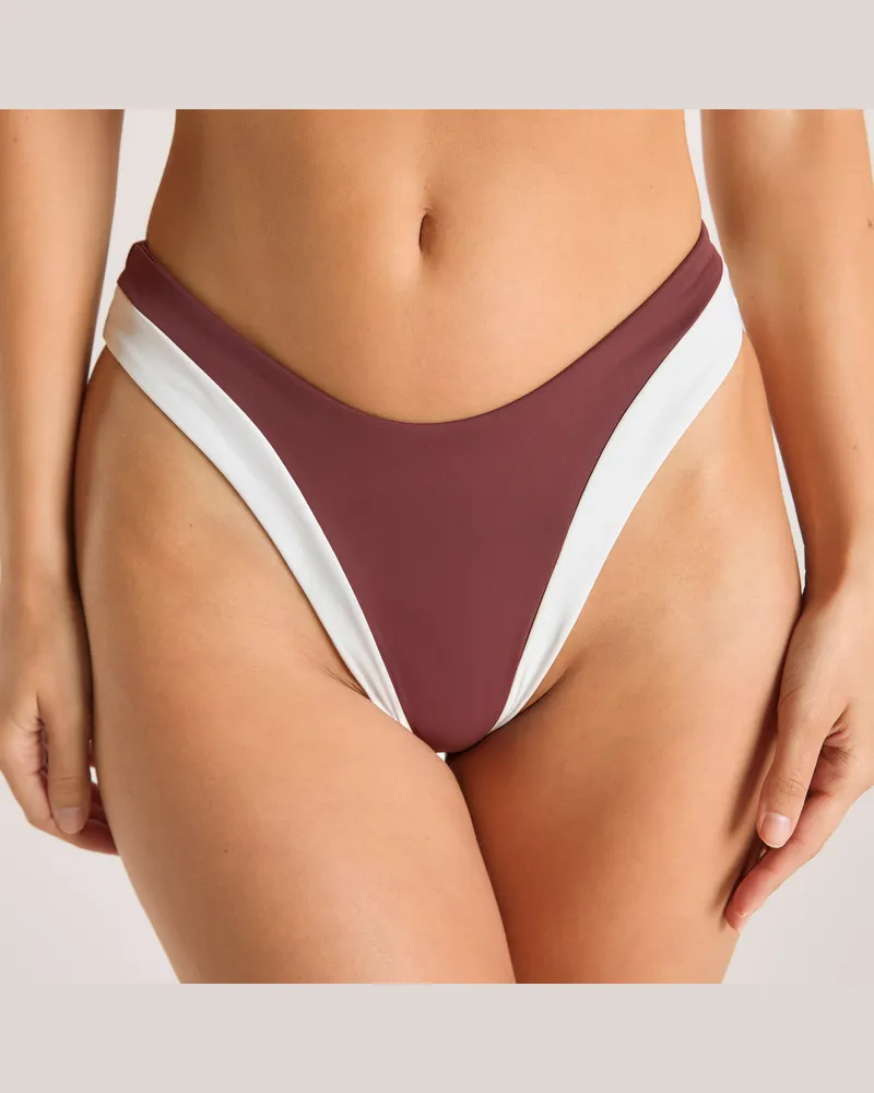 Lounge Monaco Hochgeschnittener Bikini-Slip - Pflaume Plum