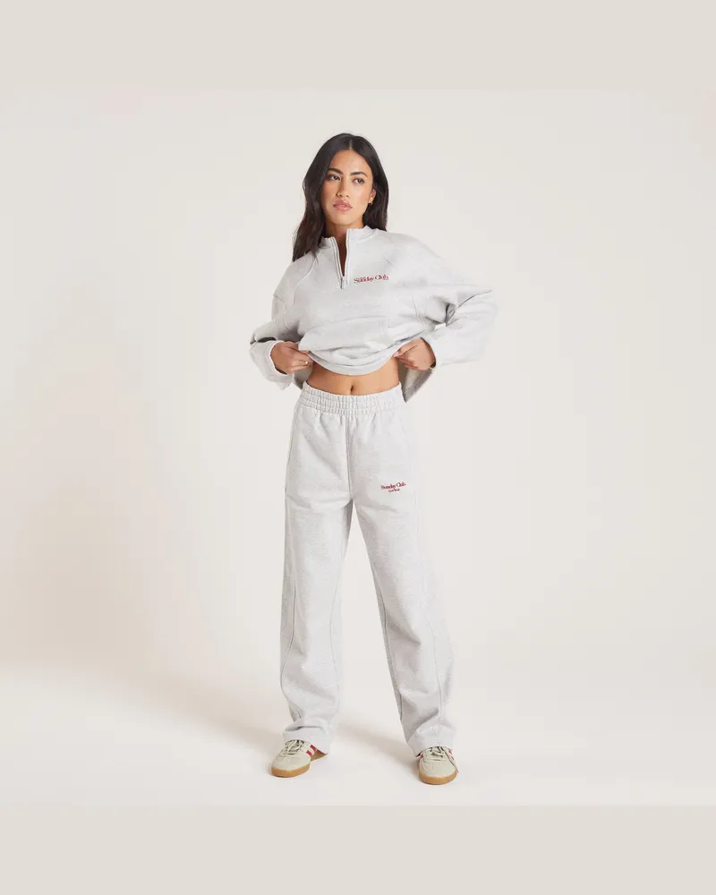 Lounge Gerade Jogger - Grauer Melange Grey