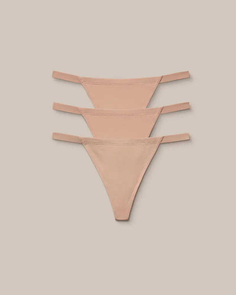 Lounge Basic G-Strings (3er Paket) - Honigfarbe Honigfarbe