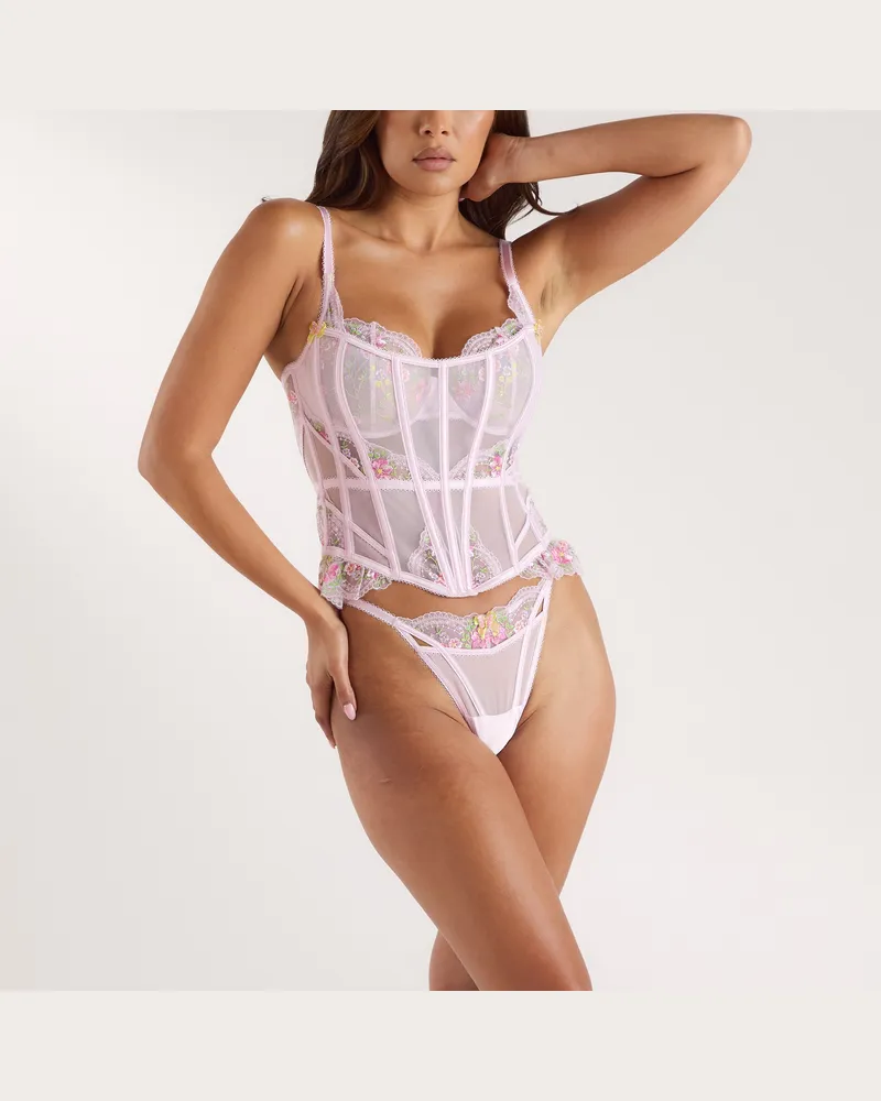 Lounge Elodie Korsett Set - Rosa Pink