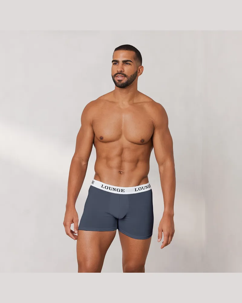 Lounge Everyday Herren-Boxer (3er Paket) - Geräuchertes Blau Blue
