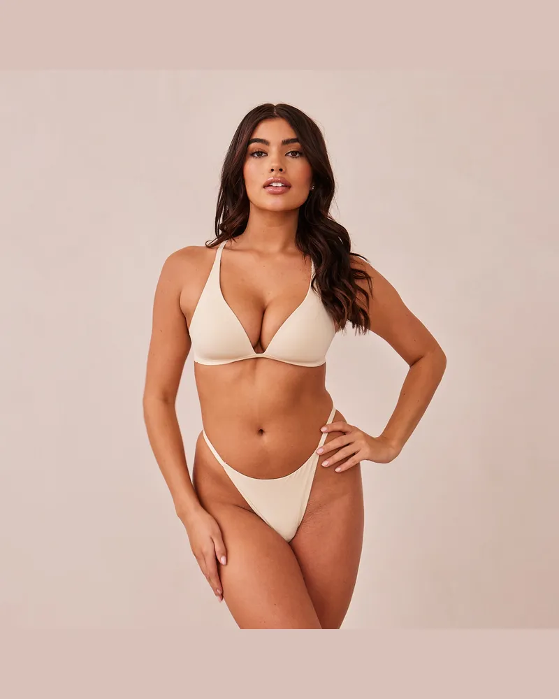 Lounge Light Bügelloser Plunge T-shirt BH - Milchkaffee Cream