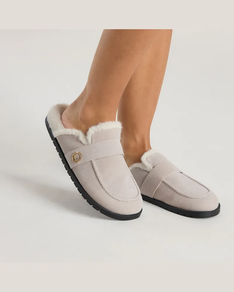 Lounge Amara Pantoffel - Hellgrau Grey