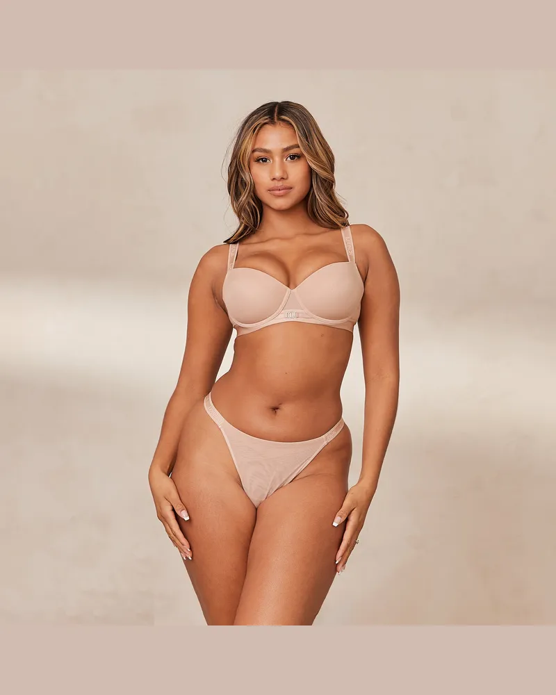 Lounge Smooth Mesh T-shirt BH - Taupe Cream