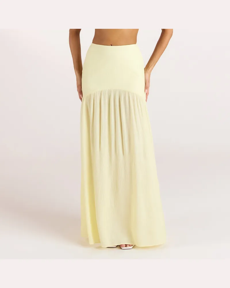 Lounge Transparenter Maxirock - Zitrone Lemon