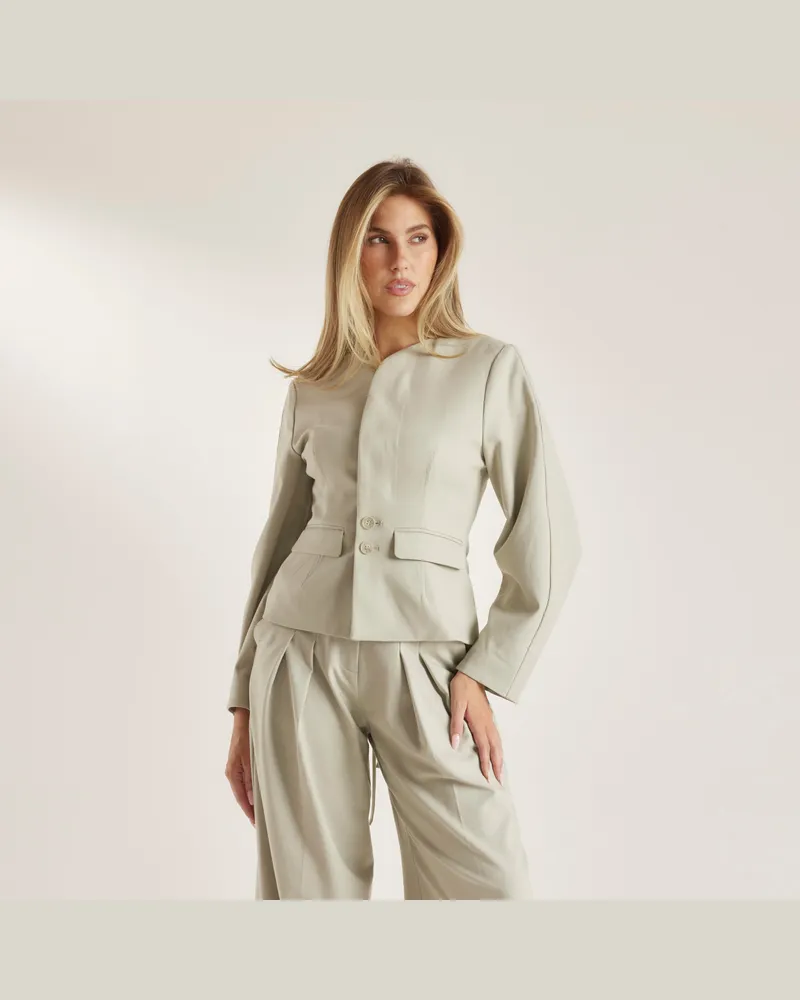 Lounge Strukturierte Jacke - Salbei Green