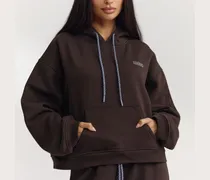 Oversized Hoodie - Dunkle Schokolade