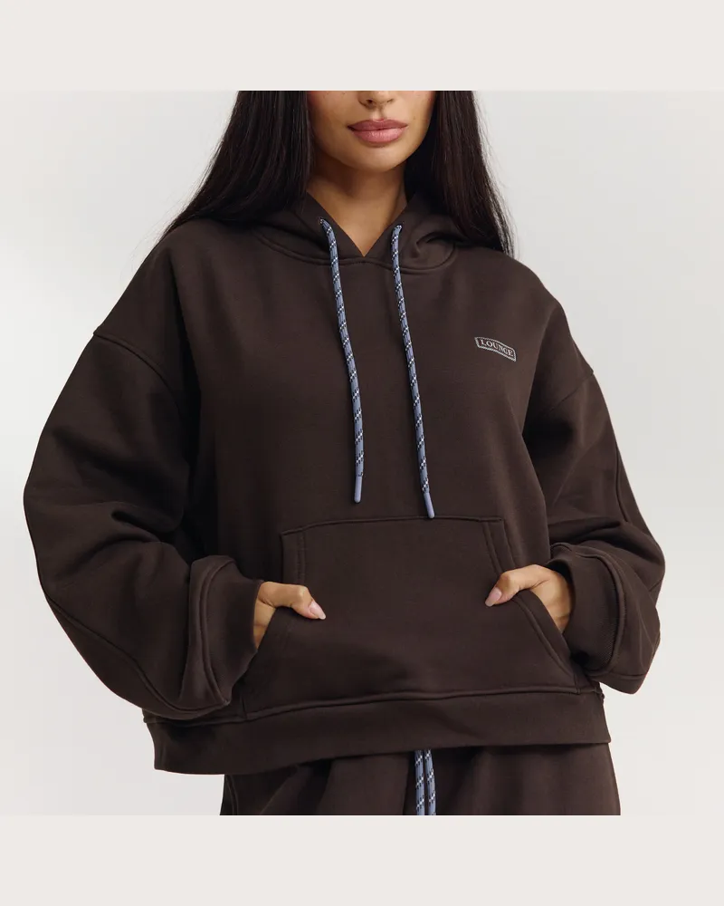 Lounge Oversized Hoodie - Dunkle Schokolade Brown