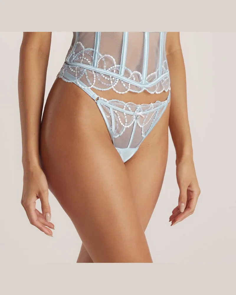 Lounge Alexis Korsett G-String - Frostblau Frostblau