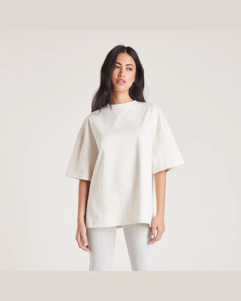 Lounge Kastenförmiges T-Shirt - Tofu Cream