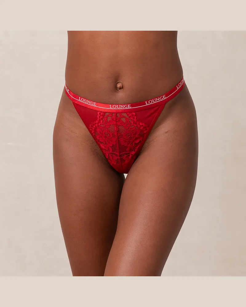 Lounge Blossom String - Kastanienbraun Maroon