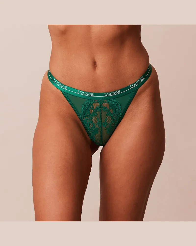 Lounge Blossom String - Smaragdgrün Emerald