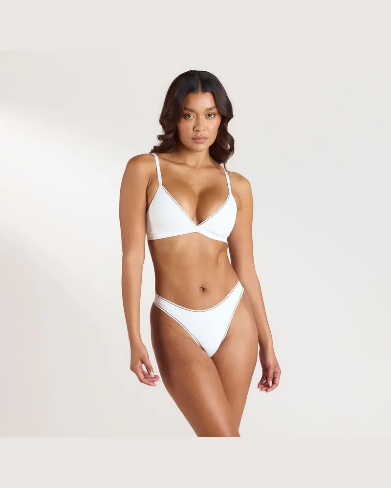 Lounge Comfort Triangle Bralette - Weiß White