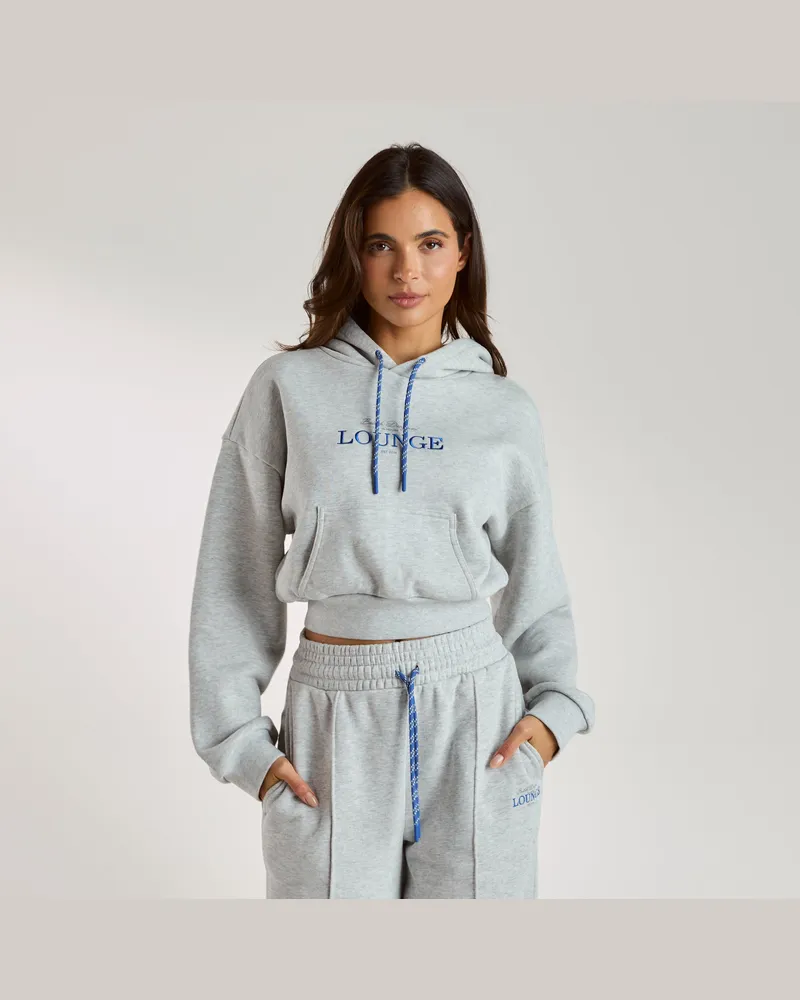 Lounge Kurzer Hoodie - Grauer Melange Grey