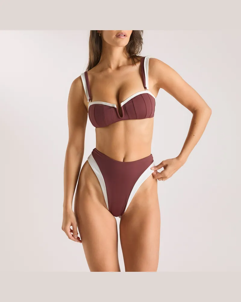 Lounge Monaco Bandeau Bikini-Oberteil - Pflaume Plum