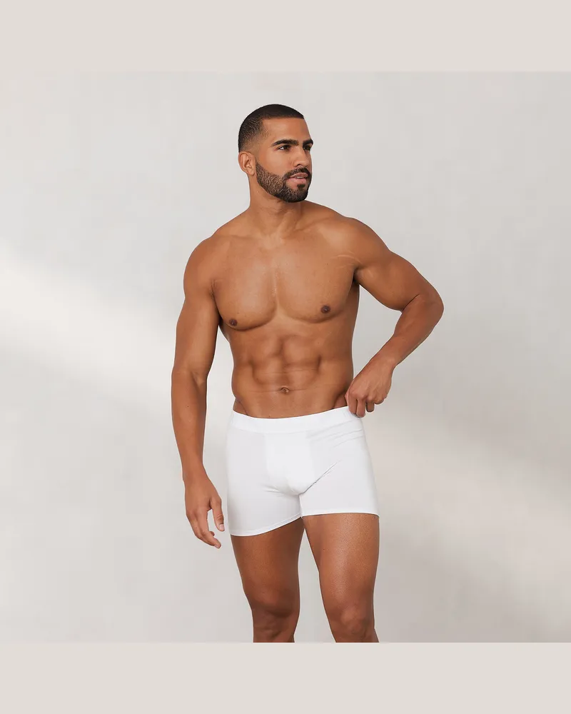 Lounge Luxe Herren-Boxer (3er Paket) - Weiß White