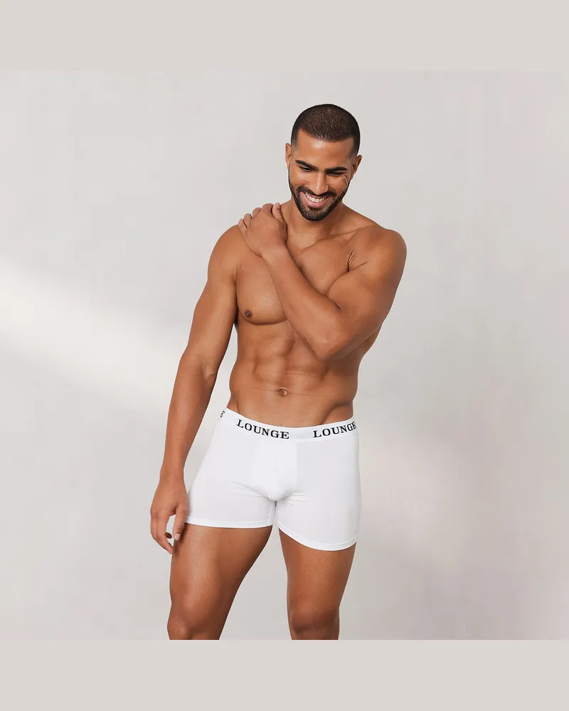 Lounge Everyday Herren-Boxer (3er Paket) - Weiß Weiß