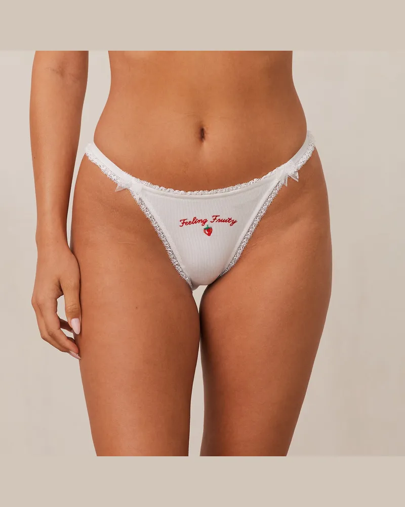 Lounge Fruity 'Feeling Fruity' G-string - Weiß White