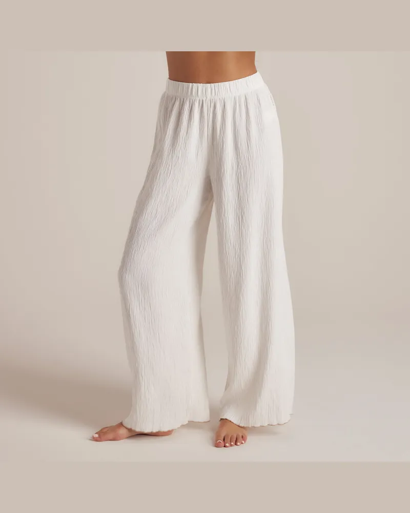 Lounge Crinkle Pyjamahose - Weiß Das perfekte Geschenk für sie White