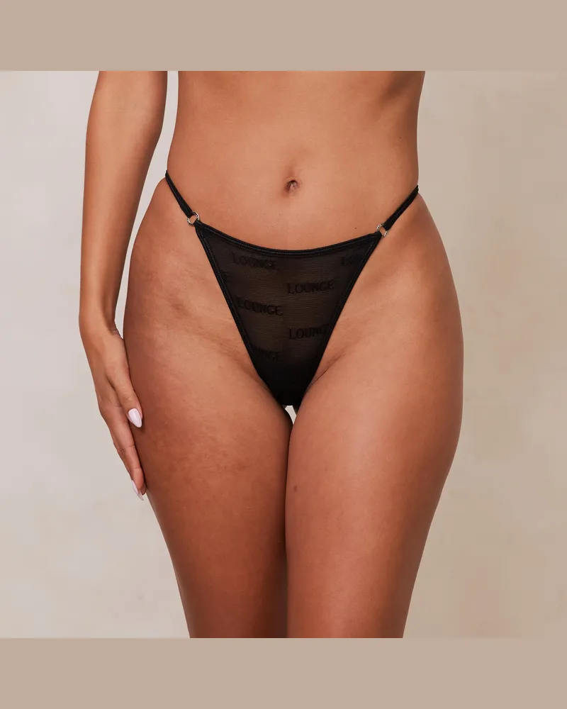 Lounge Bold Mesh String - Schwarz Schwarz