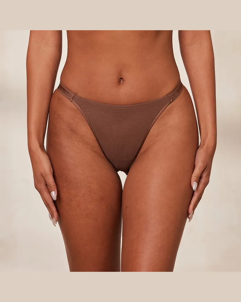 Lounge Smooth Mesh Slip - Kastanienfarbe Kastanienfarbe