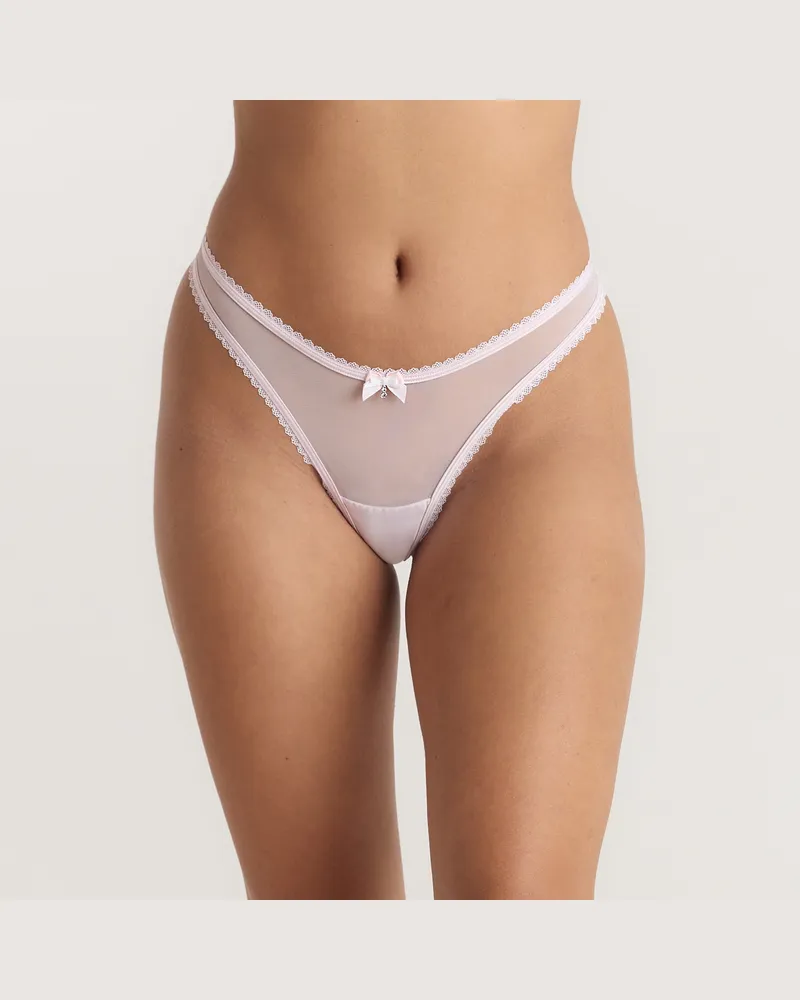 Lounge Satinschleife G-String - Rosa Rosa