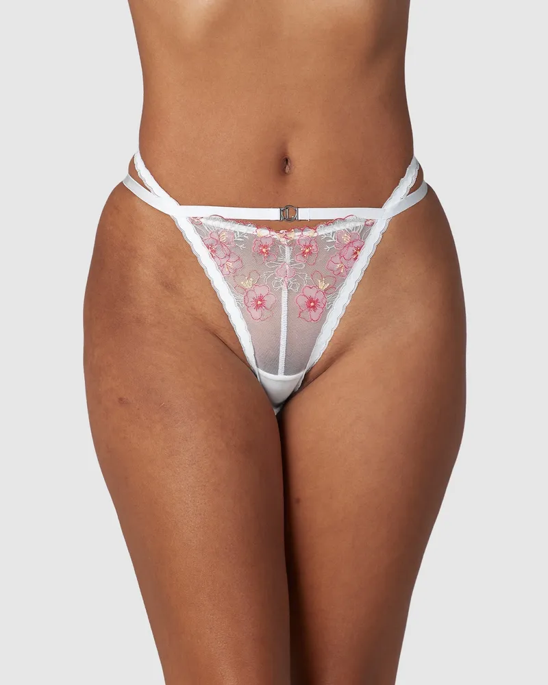 Lounge Ditsy Embroidered Slip - Weiß White