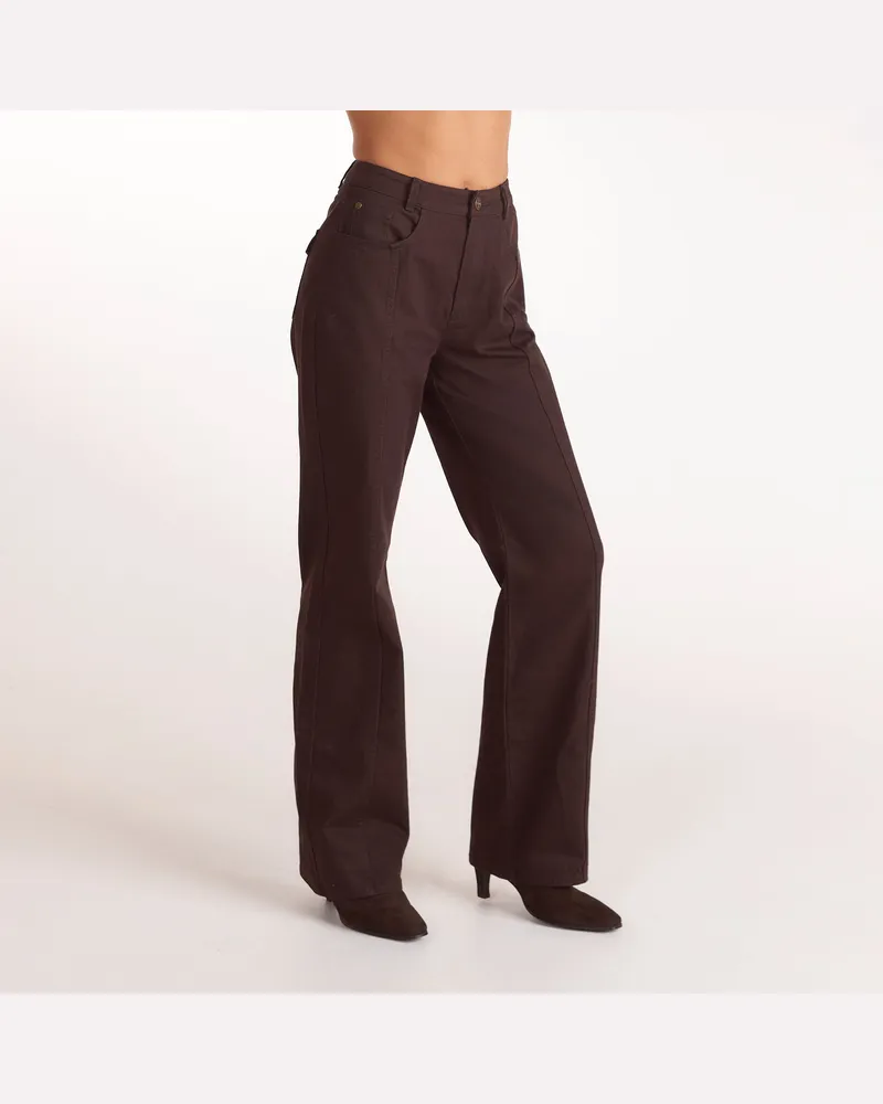 Lounge Denim Gerade-Jeans - Schokolade Petite Brown
