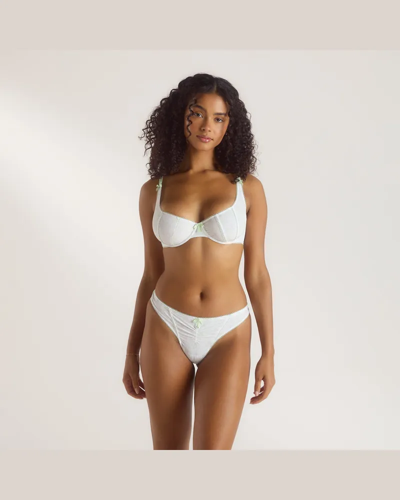 Lounge Meadow Balcony Bra - Sage Floral Green