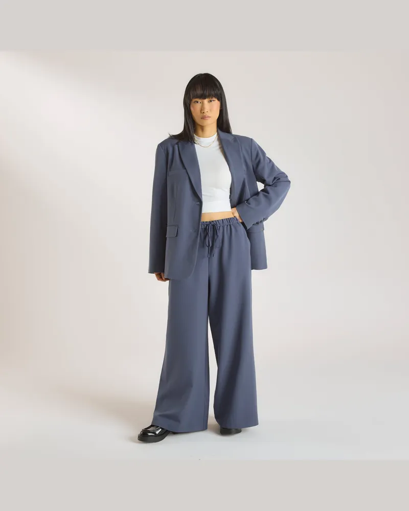 Lounge Lockere Tailored-Hose - Blau Blue