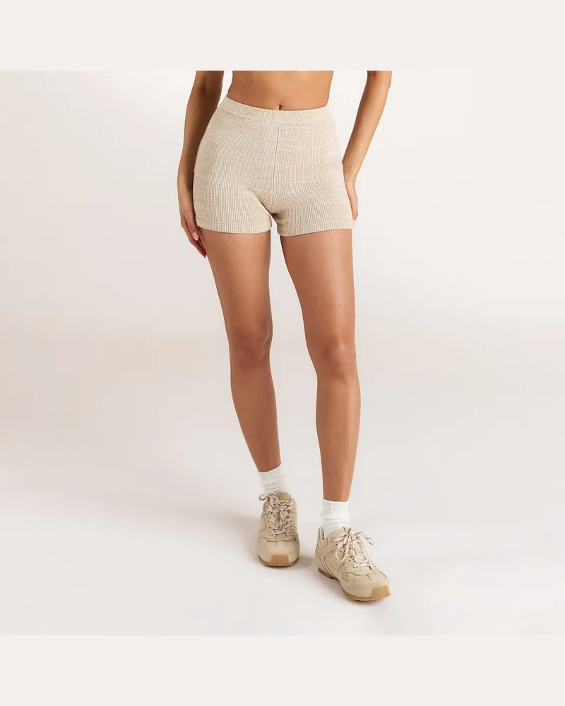 Lounge Strickshorts - Hafermilch Cream