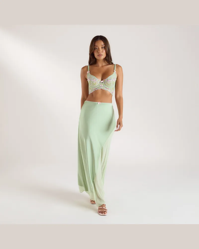 Lounge Elyssia Longline Bra  Skirt - Green Green