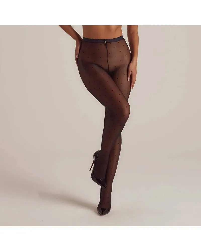 Lounge Adelyn Intimates Transparente Strumpfhose - Schwarz Black