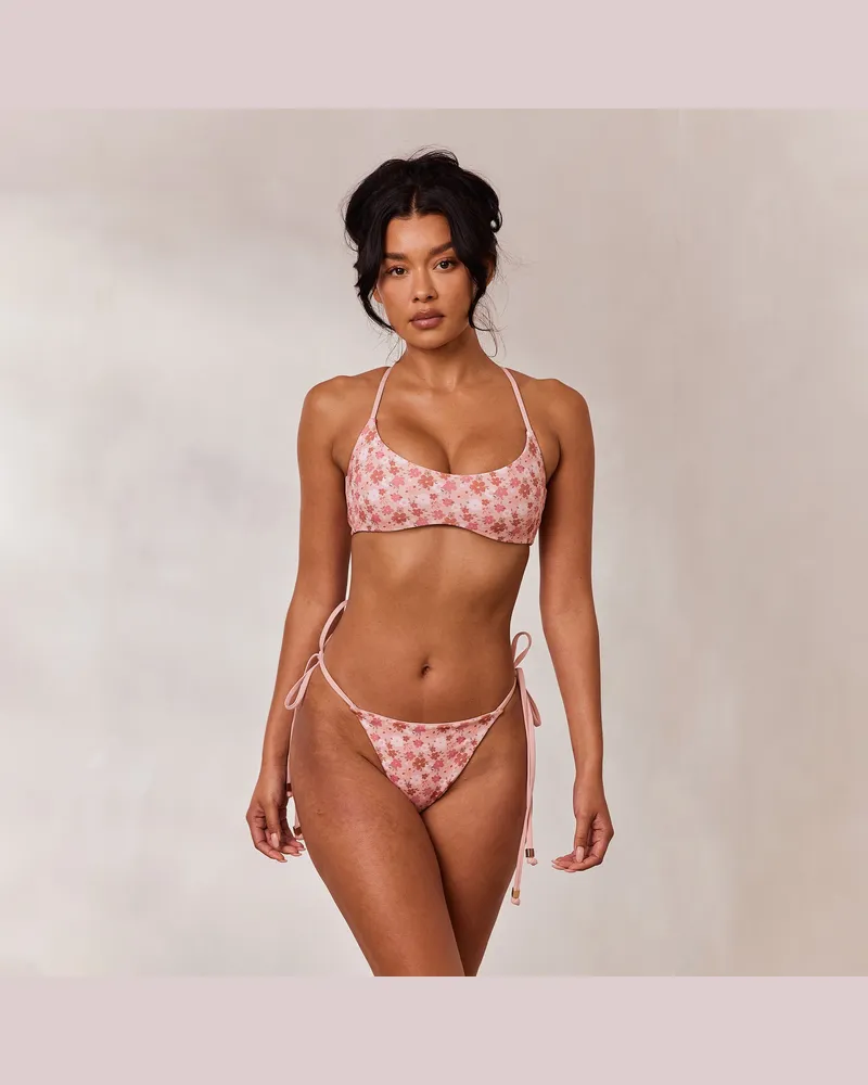 Lounge Doppelseitiges Bikini-Bralette - Rosa/Floral Pink