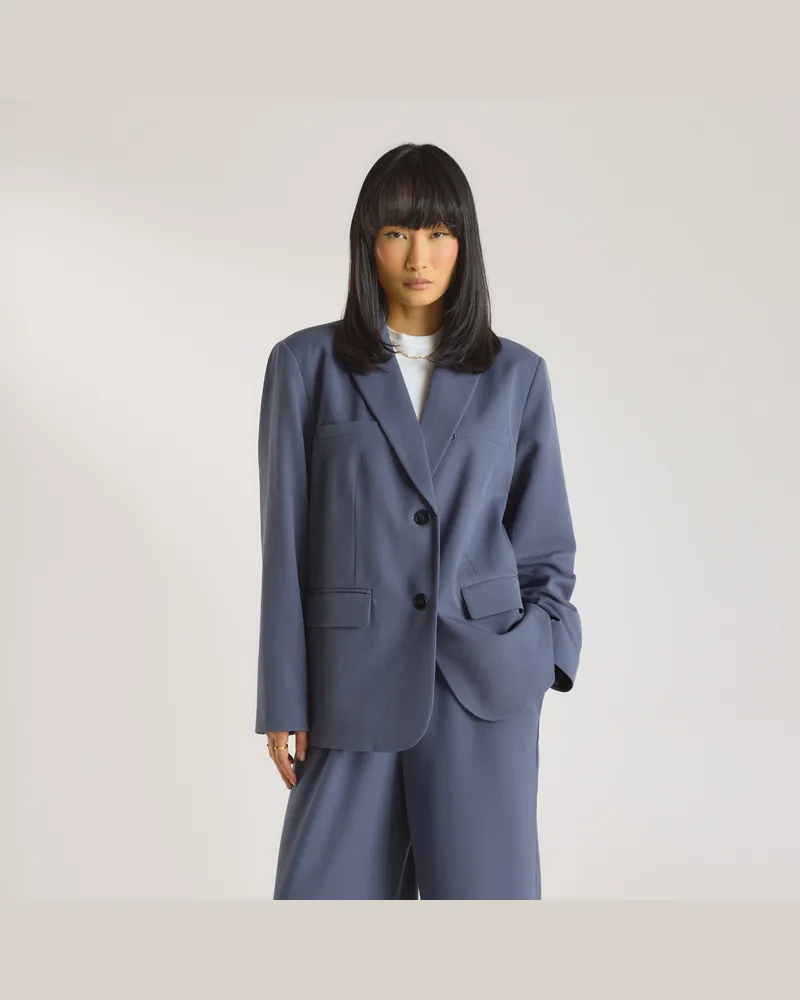 Lounge Übergroßer Blazer - Blau Blau